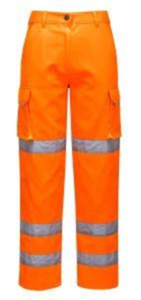 Ladies Hi Vis Premium Trousers - Orange