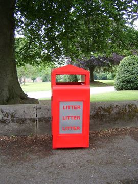 Glade Litter Bin Red