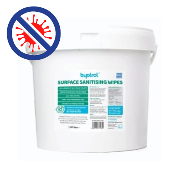 BYOTROL QFS SURFACE SANITIZER WIPES - BLUE