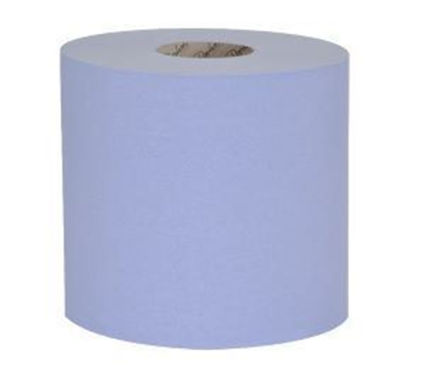 Picture of Raphael 1ply BLUE TOWEL ROLL RECYCLED 6x250m