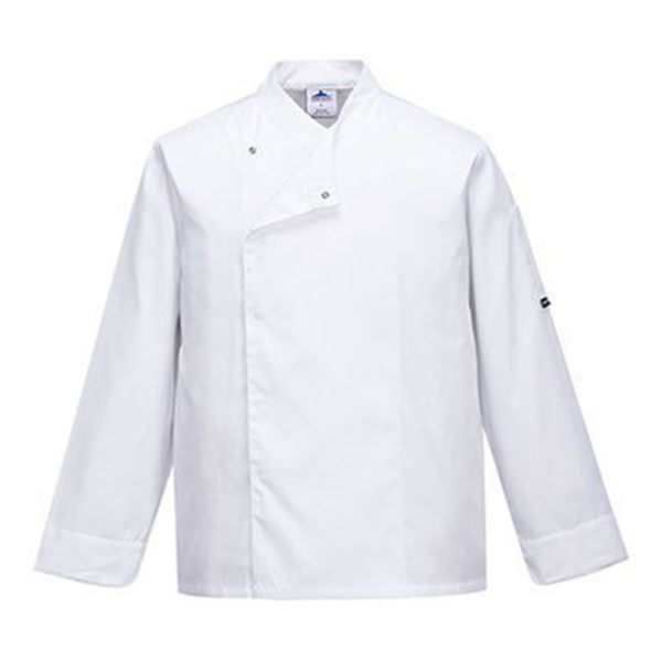 Picture of Cross Over Chefs Jacket - White press Stud Front | XXXL