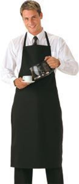 Picture of Poly Cotton Bib Apron 28x42" - Black