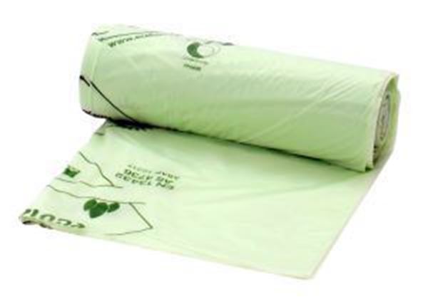 Picture of x200 140lt GREEN COMPOSTABLE COMPACTOR SACKS 20x34x32" ECOPOND